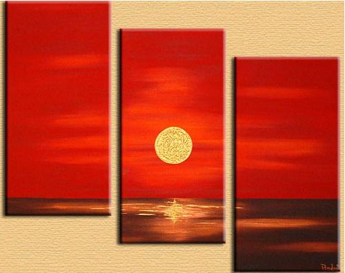 Dafen Oil Painting on canvas sunglow -set300